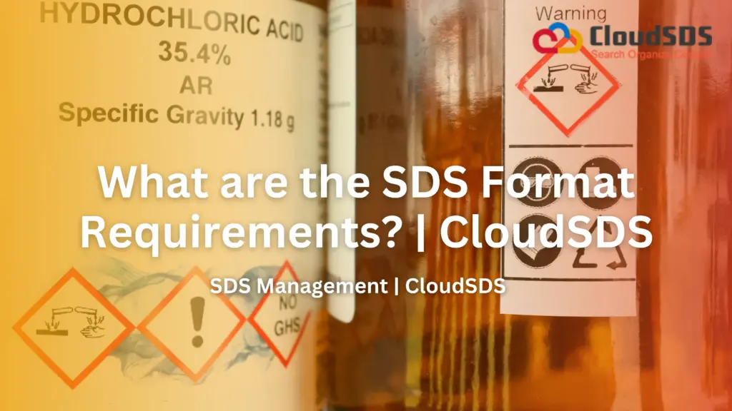 What are the SDS Format Requirements? | CloudSDS