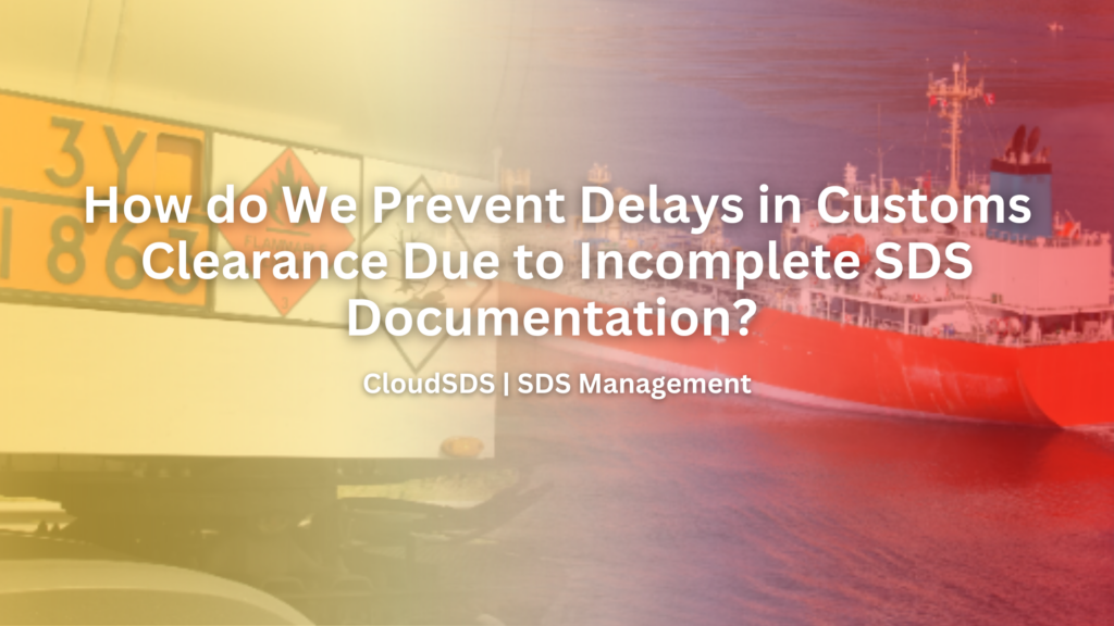 How do We Prevent Delays in Customs Clearance Due to Incomplete SDS Documentation?