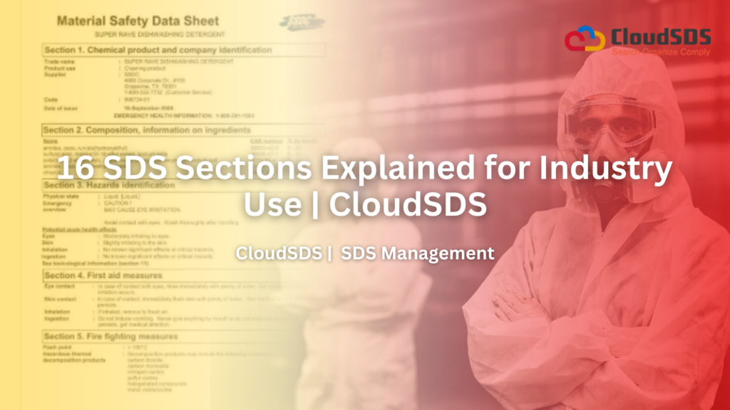 16 SDS Sections Explained for Industry Use | CloudSDS