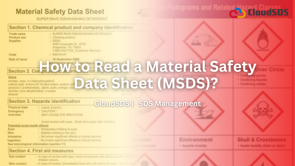 How to Read a Material Safety Data Sheet (MSDS)?