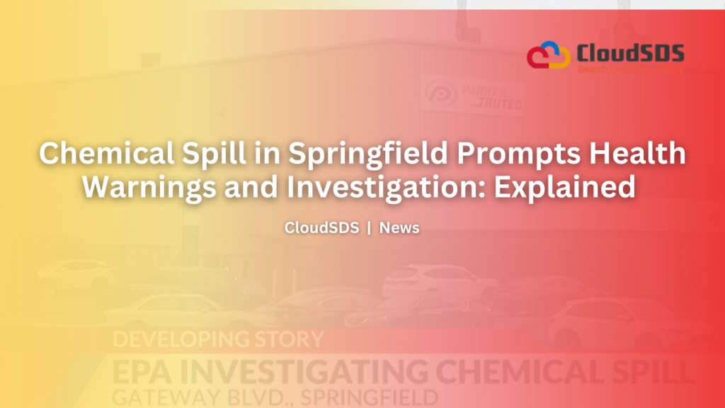 Chemical Spill in Springfield Prompts Health Warnings and Investigation Explained