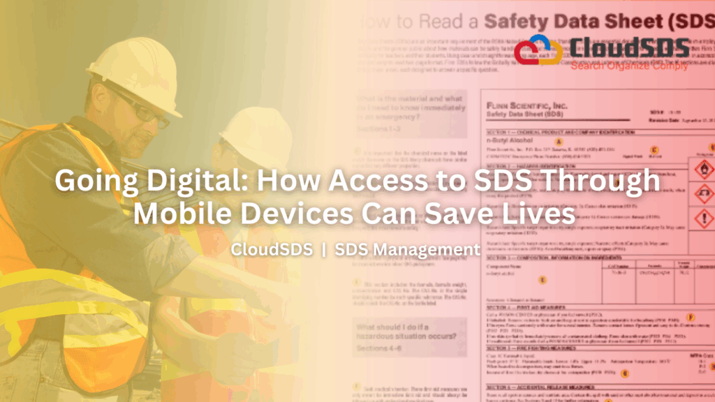 Going Digital How Access to SDS Through Mobile Devices Can Save Lives